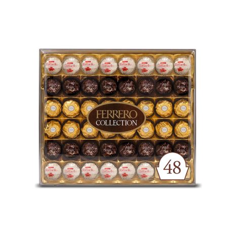 【2025 Hot Sale + Free Shipping】Ferrero Rocher 18.2 oz 48 Count Fine Hazelnut Milk Chocolates