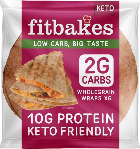 【Lucky Sale】Fitbakes 2g Carbs Wholegrain Keto Wraps, 10g Protein, 6x40g Full Size Tortillas, Low Carb Wraps, Low Carb Bread, Keto Bread Protein Diet Food UK, Diet Snacks, Fit bakes