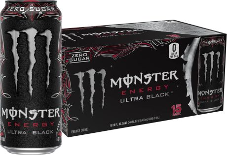 Clearance Sale - Monster Energy Ultra Black, Sugar Free Energy Drink, 16 Ounce (Pack of 15)