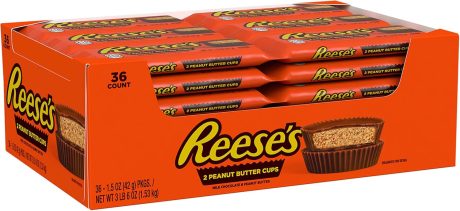Reese's Peanut Butter Cups, 40 g -2 boxes(Pack of 72)