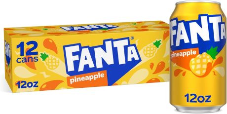 Fanta Pineapple Flavoured Soda 355 ml(Pack of 12)