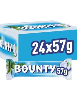 Super Brand Day Sale-Bounty Chocolate Bars, Coconut & Milk Chocolate Bulk Box, 24 x 57g
