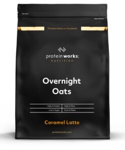 Protein Works Overnight Oats - Caramel Latte High Protein Breakfast, Low Sugar, Low GI Oats with Chia & Flax Seeds, 1 Kg
