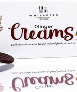 Whitakers Ginger Creams Fairtrade Dark Chocolate Vegan 150g