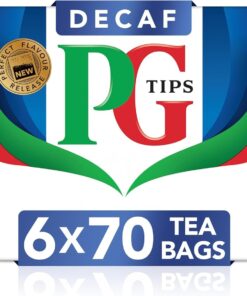 PG Tips Decaf Black Tea Bags Bulk - 70 Teabags (6x Pack )| 420 Total