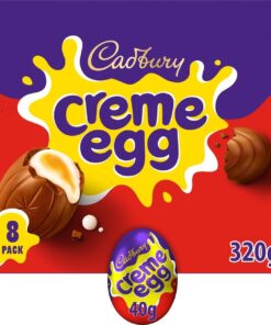 Cadbury Milk Chocolate Crème Eggs - Pack of 8 (320g) - Easter Chocolate Treats with Creamy Fondant Filling