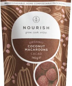 Nourish Organic Cacao Coconut Macaroons - Vegan, Gluten Free, Keto Snack