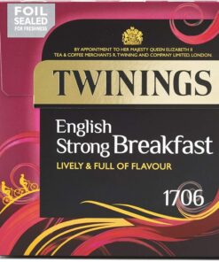 Twinings English Strong Breakfast Tea, 320 Tea Bags (Multipack of 4 x 80)