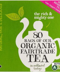 Clipper Organic Everyday Fairtrade Teabags | 80 Black Tea Bags | Unbleached, Biodegradable