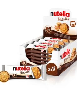 Nutella Chocolate Biscuits, Crunchy Golden Biscuit Snack with Hazelnut Cocoa Filling, 3x28 Packs