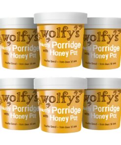 Wolfy's Nutty Porridge with Honey Pot, 6 x 90g