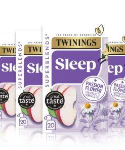 Twinings Superblends Sleep Tea - Spiced Apple & Vanilla Herbal Infusion with Camomile & Passion Flower - 80 Biodegradable Tea Bags