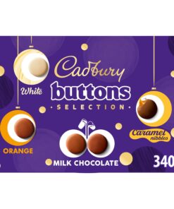 Cadbury Buttons Selection Box, Festive Chocolate Selection with Milk, Orange, and Caramel