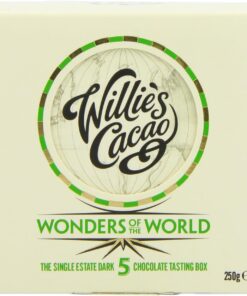 Willie's Cacao 5 Wonders of the World - 5 x 50g Single Estate Dark Chocolate Bars in Gift Box (250g)