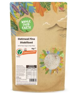 Wholefood Earth Oatmeal Fine Stabilised 1 kg | GMO Free | High Fibre | Vegan & Dairy Free