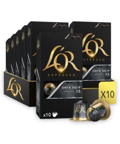 L'OR Espresso Onyx Coffee Pods x10 - Intensity 12 (Pack of 10, 100 Capsules)