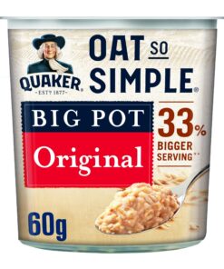 Quaker Oat So Simple Original Porridge Big Pot 60 g (Pack of 8)