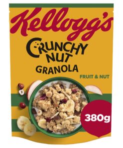 Kellogg's Crunchy Nut Fruit & Nut Granola Bag, 380g