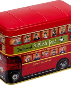 New English Teas London Bus Tea Tin with 25 English Breakfast Teabags