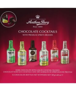Anthon Berg 12 Dark Chocolate Cocktails with Famous Spirits Liqueurs