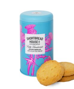 Shortbread House of Edinburgh 140g Tin of Truly Handmade All-Butter Shortbread Biscuits with Clotted Cream