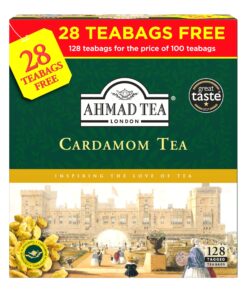 Ahmad Tea - Cardamom Black Tea 128 Tagged Teabags (Includes 28 Free)