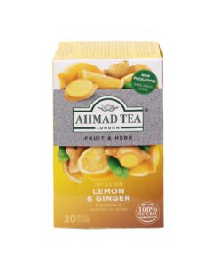 Ahmad Tea Lemon & Ginger Fruit & Herbal Infusion - 20 Individually Foil-Wrapped Teabags