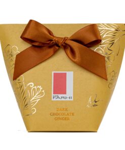 Rita Farhi Dark Chocolate Coated Ginger in Gift Box with Bow, 130g