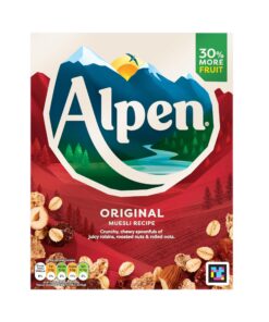 Alpen Original Muesli High in Fibre, Low Sugar, 100% Natural with +30% More Fruit, 550g