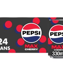 Pepsi Max Cherry No Sugar Cola Cans 24 x 330ml