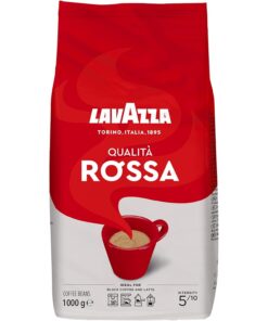 Lavazza, Qualità Rossa, Coffee Beans, Arabica and Robusta, Intensity 5/10, Medium Roasting, 1 Kg