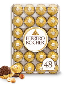 【24-HOUR SALE】Ferrero Rocher Premium Milk Chocolate Hazelnut, 48 Piece