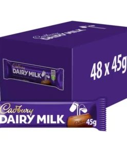 【24-HOUR SALE】Cadbury Dairy Milk Chocolate Bar 45g (Box of 48)