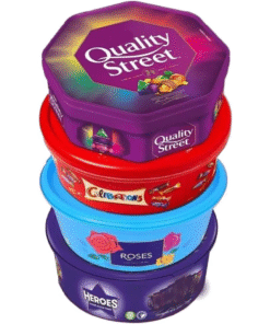【24-HOUR SALE】Oscanoltd 4 x Chocolate Tubs ASSORTED PACK 2.25kg, EACH Of Celebrations, Heroes, Roses, Quality Street Chocolate